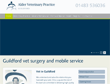 Tablet Screenshot of aldervets.co.uk